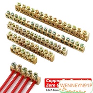 WENNEYN91P Wire Connector, With Hole Screw Multi-specification Copper Bar Terminal, Junction Box Gro