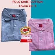 YALEX POLO SHIRT (COTTON) | GRAY, PINK | COTTON | SET 4