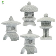 [ikn] Retro Gazebo Chinese Lanterns Mini Pagoda Model Decoration Stone Miniature Statue Sandstone Ho