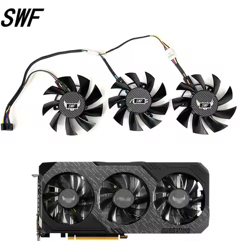 New 75MM FD8015U12D Cooling Fan For ASUS GTX 1660 SUPER Ti RX 5700 XT TUF X3 OC Graphics Card Cooler