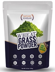 [USA]_Nature Scholar Wheatgrass Powder 250g (60 Servings) - Chlorophyll Rich Whole Food Wheat Grass