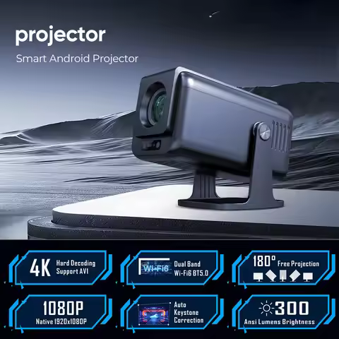 Android Projector Portable Projector Mini Smart 4K Projector