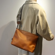 sling bag man sling bag Straw StrawBox Crossbody Bag Men's Bag Commuter Soft Leather A4 File Bag New