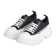 < ALEXANDER MCQUEEN/ALEXANDER.McQueen Ladies Simple Low-Top Lace-Up Martin Boots Thick-Soled Shoes