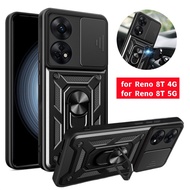 Magnetic Ring Stand Holder Armor Cases For OPPO Reno 8T 4G 8 T Reno8T Reno8 T 5G Camera Lens Strong Protection Full Cover Shockproof