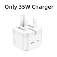 Official same Original PD 35W Dual USB C Fast Charger Type C Port Fast Charging Data Cable Power Ada
