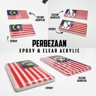 [PCG] Lencana Nametag Name Tag Pin Magnet Bendera Malaysia Jalur Gemilang / Flag Malaysia Tag Size 5