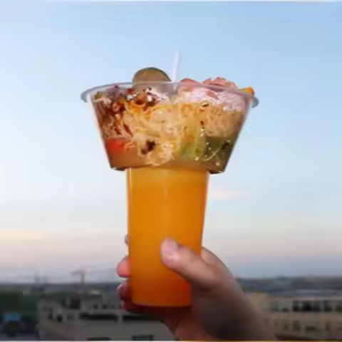 50piece Thick Handheld Hotpot Cups Disposable Cola Beverage Cup Holder Bowl Cold Drink Milk Tea Inje