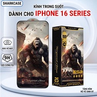 Transparent warrior iPhone 16, 16 pro, 16 plus, 16 pro max tempered glass protects ip phone screen