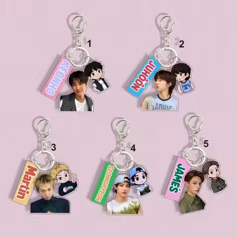5PCS CORTIS Anime Peripheral Hanging Chain Bag Charms Keychain Cute Bag Backpack Hanging Ornament Cr