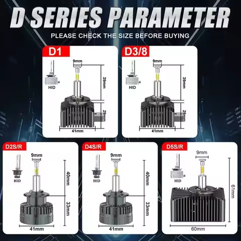 D3S D1S LED Headlights CANBUS D2S D4S D5S D8S 360 Led Turbo Lamp D1R D2R D3R D4R HID 1:1 Size Plug&P