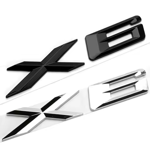 3D ABS Black Chrome Letters For Cars Rear Trunk Emblem Badge For X6 E71 F16 E72 G06 Stickers Letteri