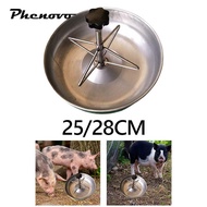 [Phenovo] Automatic Feeder for Pigs Stainless Steel Waterer Livestock Fodder Tray for Farm Animals S