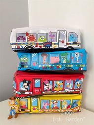 toy story 巴士造型 筆袋 收納袋 雜物袋 化妝袋 怪獸大學 怪獸公司 sulley 毛毛 大眼仔 mike 三眼仔 胡迪 rex hamm 火腿豬 forky 米奇 米妮 pluto 布魯托