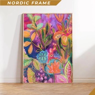 Wall paintings, Abstract Flowers Print, Dopamine Decor, Maximalist Decor, Dorm Room Trendy Art Print