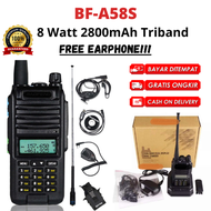 bergaransi BF-A58S Waterproof Tri-Band WalkieTalkie 10W  walkie talkie jarak jauh 20km walkie talkie