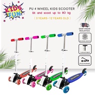 4 Wheel Kids Scooter Foldable and Adjustable Four Wheels Kick Scooter Kid Scooter Outdoor Play Kids 