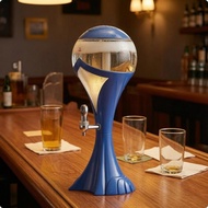 Beer Tower Dispenser Pedestal Base Lighted Beverage Dispenser Beer Tower Glossy Drinkware Clear Body