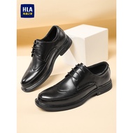 HLA/Hailan House Men's Shoes 2026 New Style Summer Groom Wedding Shoes Business Leather Shoes Men Br