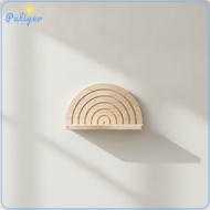 Kesoto Bohemian Rainbow Wall Shelf Nordic Wooden Arched Wall Shelf Rustic Vintage for Children Toddl