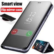 Smart Mirror Flip Phone Case For OPPO Reno 4 5 Pro 5G Plating Leather Phone Cases for OPPO Reno 4 4Z 4F lite Cover Fundas