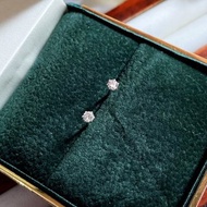 Pt鉑金 天然鑽石耳環八心八箭 10分 耳釘