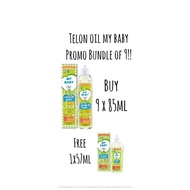 🇸🇬 SG [Bundle of 9] Minyak Telon Oil My Baby 8 Hours 85ml FREE 1 Bottle of 57ml