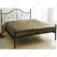 ranjang bed besi double no 2 orbitrend florence hitam 160 cm bandung