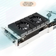 [Loviver] Graphic Card Backplane Cooler w/ Dual Fan Adjustable for RTX 3090 3080 30 Card