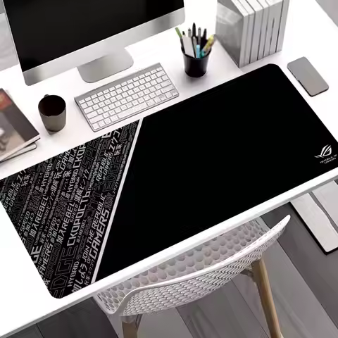 Cool Black Asus Rog Mouse Pad XXL Large Gaming Gamer Keyboard Non-slip Seamed Edge Mousepads Laptop 