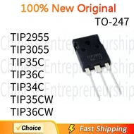 5 PCS TO247 TIP2955 TIP3055 TIP35C TIP36C TIP34C TIP35CW TIP36CW TO-247 DC high-power transistor 100