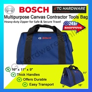 Bosch Canvas Contractor Tool Bag Tool Beg 16" Dark Blue Original Bosch