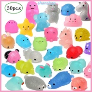 30Pcs Mochi Squishy Toys Glitter Mini Animal Shaped Squishies Toys Party Favors