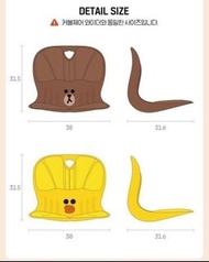 韓國🇰🇷人氣限定版 LINE FRIENDS X Curble Wider坐墊🤩  護脊坐墊 Sally Brown 熊大