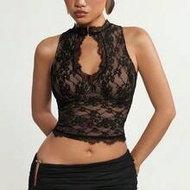 Y2K Women's Black Concert Party Qipao Club Date Night Coachella Chinese Style Sexy Elegant Lace Cuto