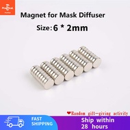 [Free Shipping]Round Magnet，Size6x2mm for light diffusion mask