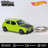 GANTUNGAN KUNCI HOT WHEELS 2023 '73 HONDA CIVIC CUSTOM  - GREEN - MR BEAN - MOBIL MR BEAN - CAR MR B