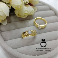 แหวนเพชรcz ทองเคลือบแก้ว 0317 หนัก 1 สลึง แหวนทองเคลือบแก้ว ทองสวย แหวนทอง แหวนทองชุบ แหวนทองสวย  แหวนหนัก