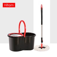 Alat Pel Lantai Spin Mop Putar Super Magic Ember Praktis Bahan PP Plastik Baja Tahan Karat Peralatan