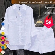 Solid Color Cardigan and Shorts Casual Two-Piece Set for Women's Leisure Time