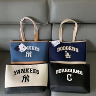 MLB單肩情侶時尚休閑大容量大托特橫版大水桶包手提包包