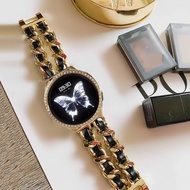 Luxurious Chain Leather Strap For Galaxy Watch 9 Strap PC Hard Galaxy Watch Ultra Strap Galaxy Watch