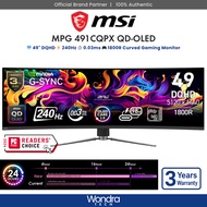 [FAST SHIP] MSI MPG 491CQPX QD-OLED | 49" DQHD | 0.03ms (GtG) | 240Hz | 1800R Curved Gaming Monitor