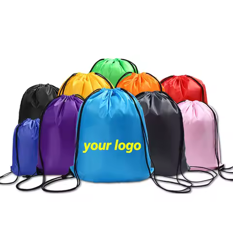 Customize Women Drawstring Bag Personal Custom Your Pictures Book Bag DIY Child School Bags Shoe Poc