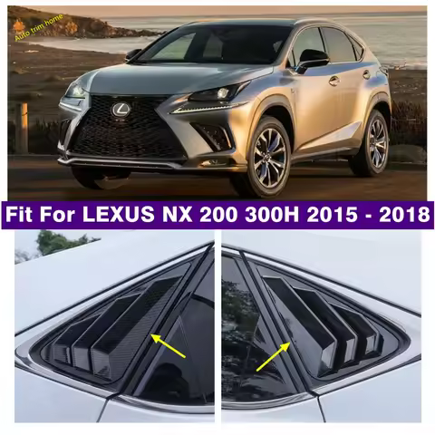 Rear Window Louver Shutter Decoration Panel Cover Trim Fit For LEXUS NX NX200T NX300H 2015 - 2018 Ca