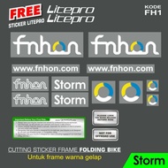 Cutting sticker Folding bike Frame fnhon Storm premium quality