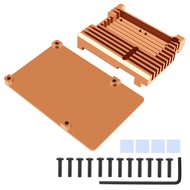 Raspberry Pi 4 Metal Case, Armor Case with Dual Cooling Fan Aluminium Armour - Heatsink Case for Ras