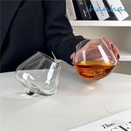 SHANHAI Irregular   Glass, European Style Tumbler Cognac Glasses Cup, Bar Accessory Rotating Transpa