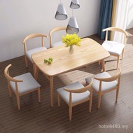 Rectangular Household 6-Person Combination Dining Modern Economical Dining Table Chair Nordic Dining