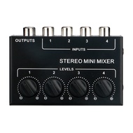 Mini 4 Channel Passive Mixer Compact Musical Instrument CD Player Computer Stereo Hub Mixer